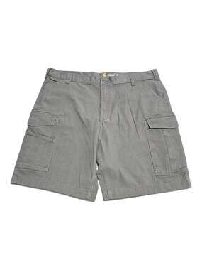 Carhartt Relaxed Fit Men's Gray Canvas Cargo Shorts Size 42